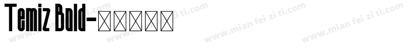 Temiz Bold字体转换
